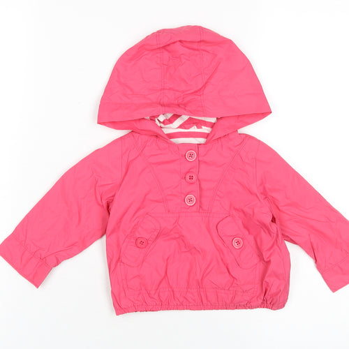 Gap Unisex Baby Toddler Pink Rain Coat 12-18 Months