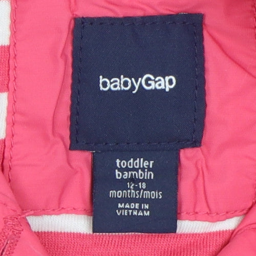 Gap Unisex Baby Toddler Pink Rain Coat 12-18 Months