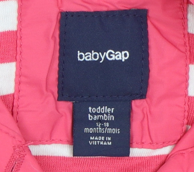 Gap Unisex Baby Toddler Pink Rain Coat 12-18 Months