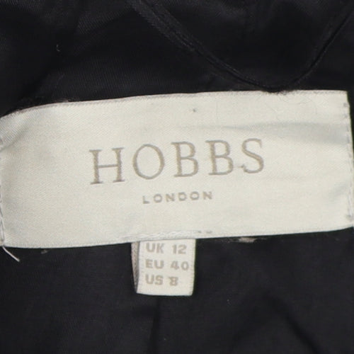 Hobbs Women's Black Quilted Mid-Length Coat Size 12