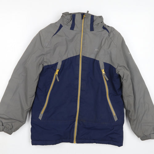 Trespass Boys Blue Rain Coat, 9-10Y Waterproof Jacket