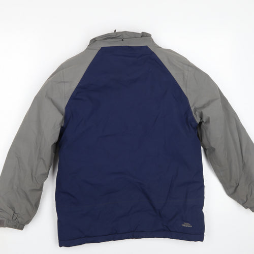 Trespass Boys Blue Rain Coat, 9-10Y Waterproof Jacket