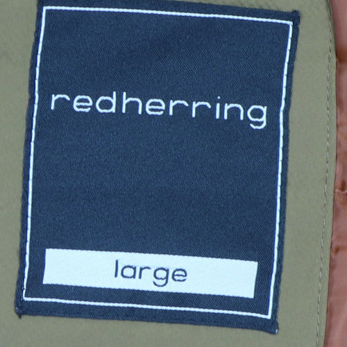 Red Herring Men's Brown Hooded Parka Jacket Size L
