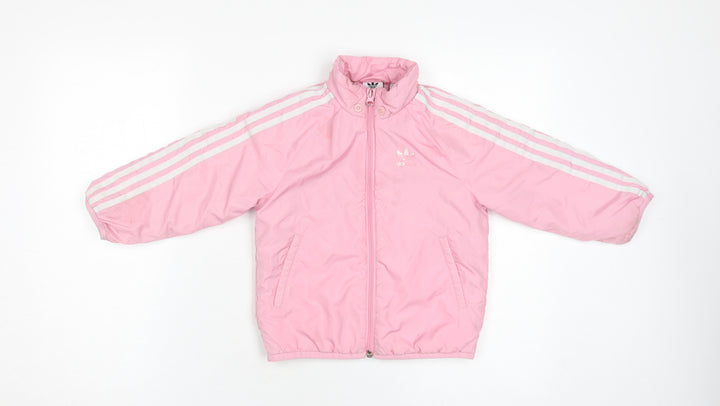 Adidas Girls Pink Puffer Jacket, 3-4 Years, Lightweight, Hooded