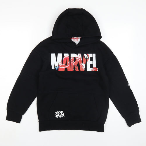 Primark Boys Black Spider-Man Pullover Hoodie 10-11 Years