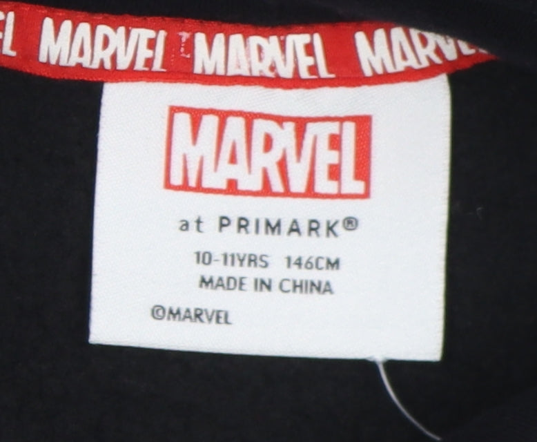 Primark Boys Black Spider-Man Pullover Hoodie 10-11 Years