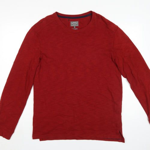 FatFace Men's Red Long Sleeve Crew Neck T-Shirt, Medium