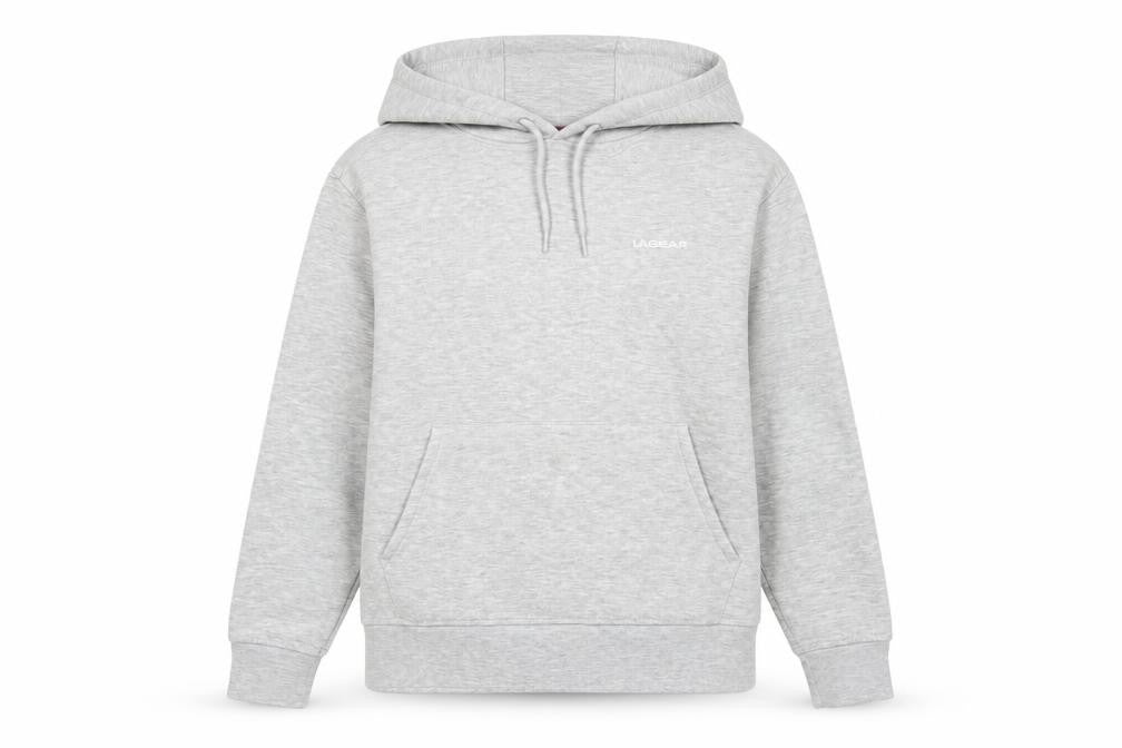 Front view of LA Gear Women's Grey Pullover Hoodie, size 10