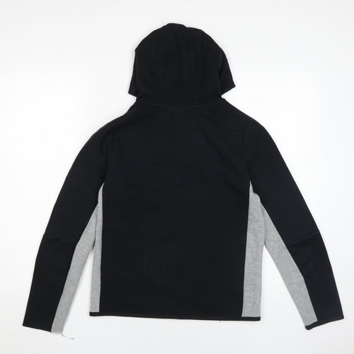Nike Boys Black Grey Full Zip Hoodie Size L