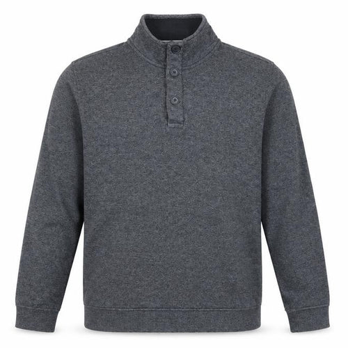 Maine New England Men's Grey Henley Jumper L
