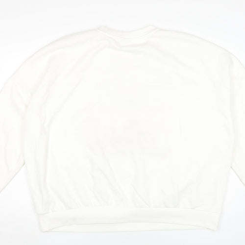 Disney Women’s White XL Stitch Graphic Pullover Sweatshirt