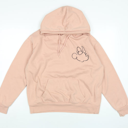 Disney Women Pink Pullover Hoodie Size M