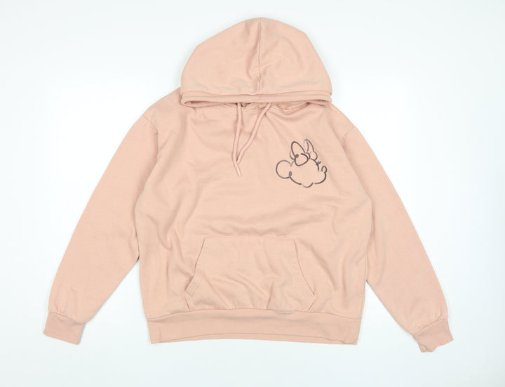 Disney Women Pink Pullover Hoodie Size M
