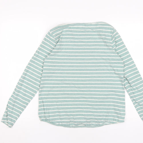Fat Face Women's Green Striped Jersey T-Shirt Size 12