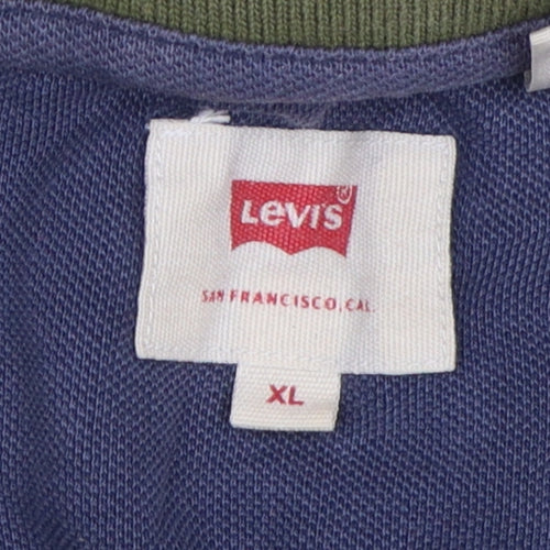 Levi's Men's Green Polo, XL, Short Sleeve, Logo Accent