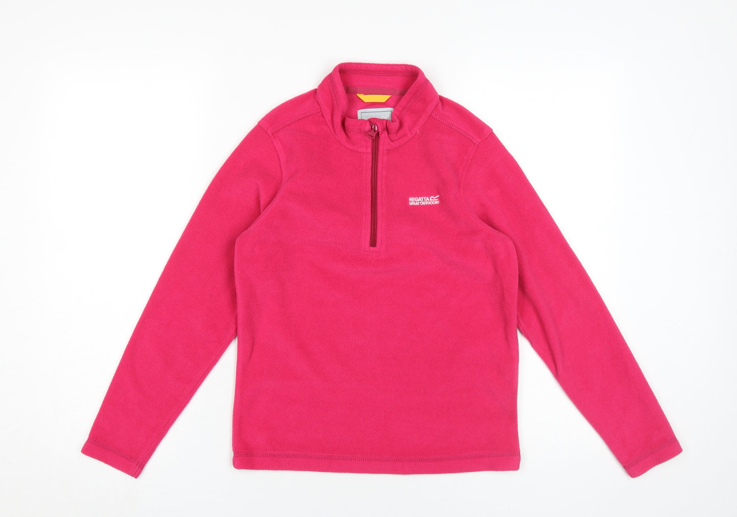 Regatta Girls Pink Fleece Sweatshirt 11-12 Years 1/4 Zip