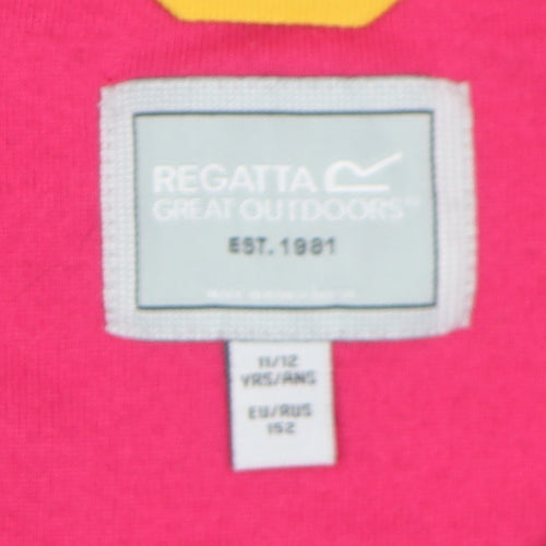 Regatta Girls Pink Fleece Sweatshirt 11-12 Years 1/4 Zip