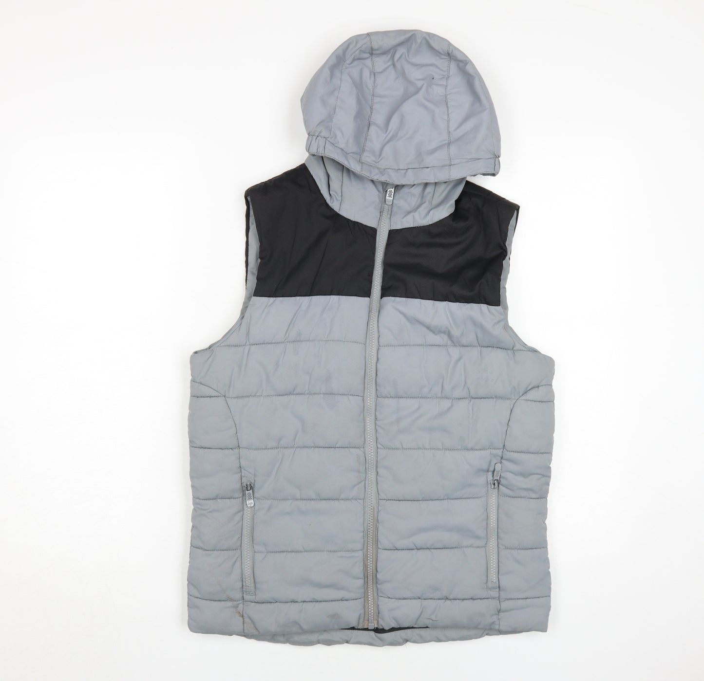 Hype Boys Grey Black Puffer Jacket 13-14 Years Casual Style
