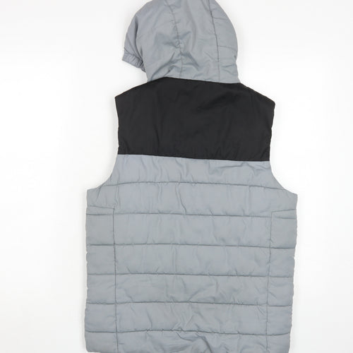 Hype Boys Grey Black Puffer Jacket 13-14 Years Casual Style