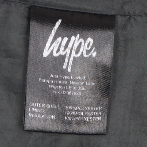 Hype Boys Grey Black Puffer Jacket 13-14 Years Casual Style