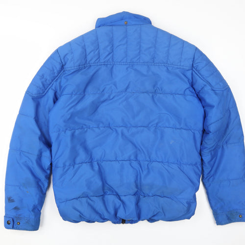 Jack & Jones Men's Blue Puffer Jacket Size L