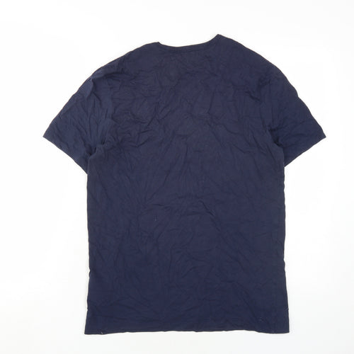 Hugo Boss Men's Blue Medium Crew Neck T-Shirt