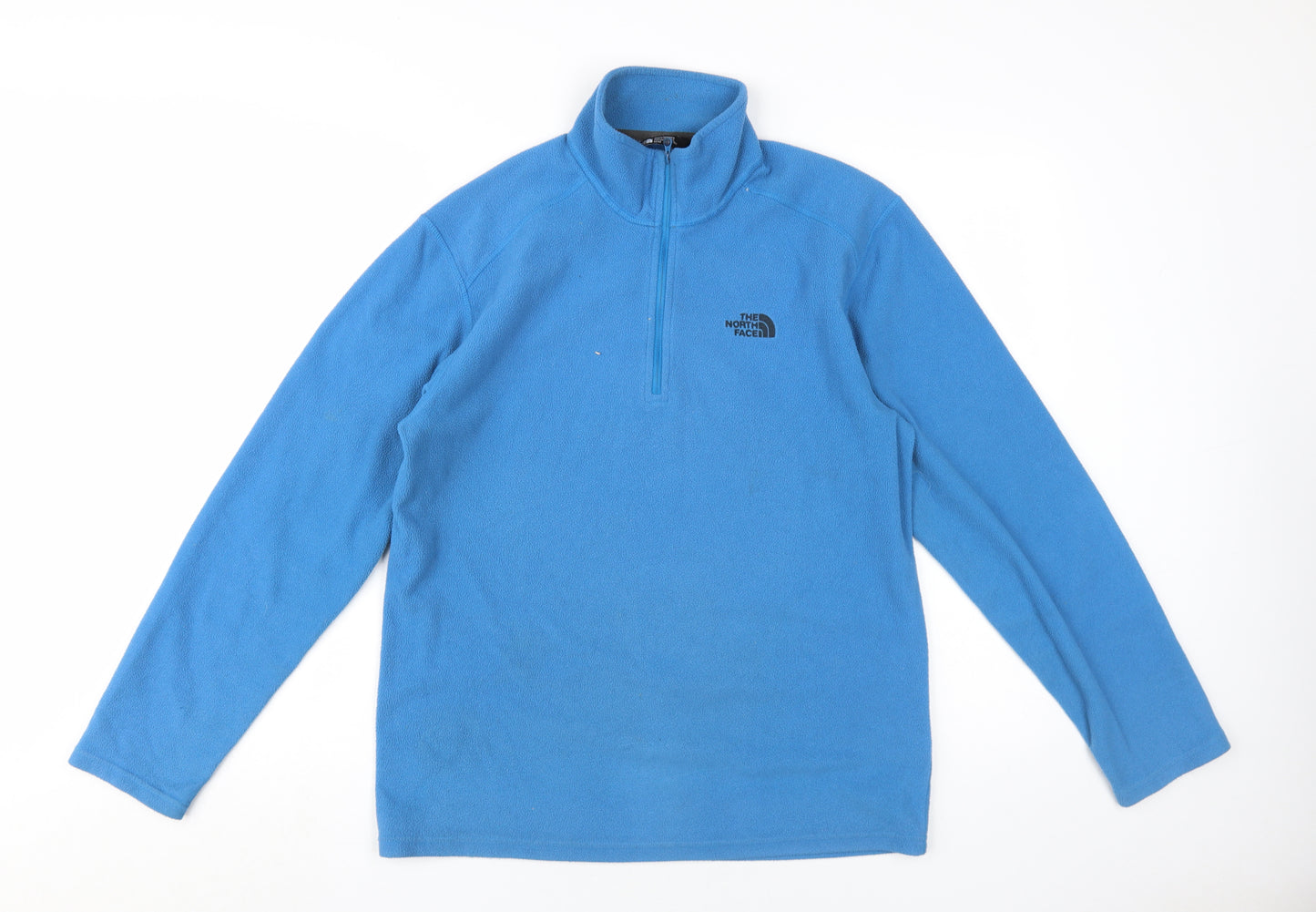 The North Face Men's Blue 1/4 Zip Fleece Sweatshirt M