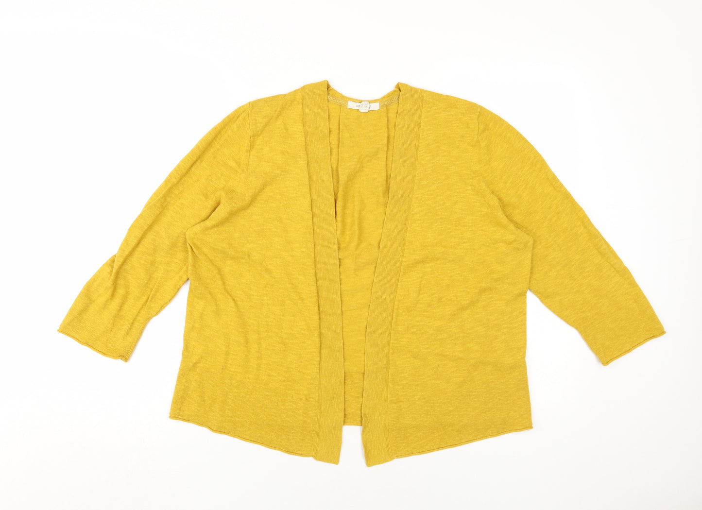 White Stuff Women's Yellow Cardigan, Size 16, Casual Knit