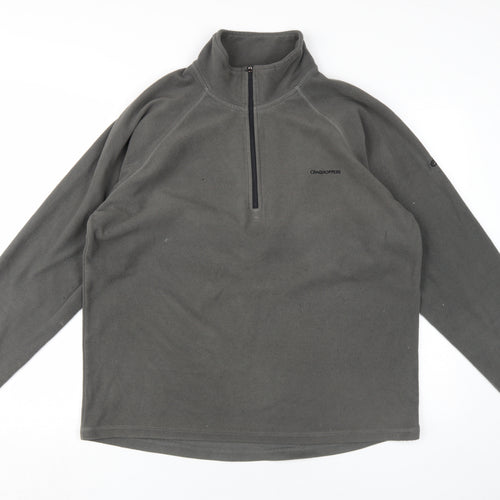 Craghoppers Men’s Grey Fleece Sweatshirt L 1/4 Zip