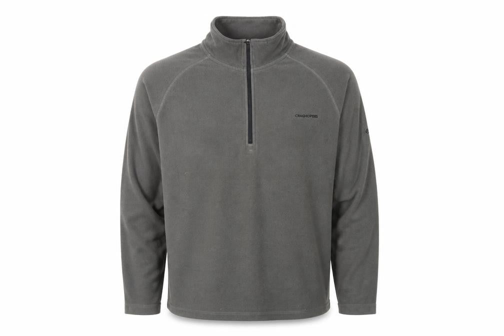 Front view of Craghoppers Men’s Grey Fleece Sweatshirt L 1/4 Zip