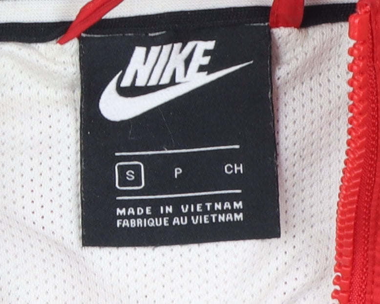 Nike Men's Red, Blue, White Windbreaker Jacket S