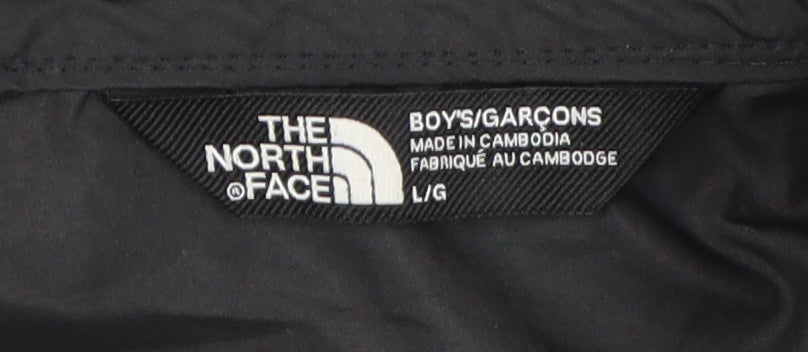 The North Face Boys Black Windbreaker Jacket Size L