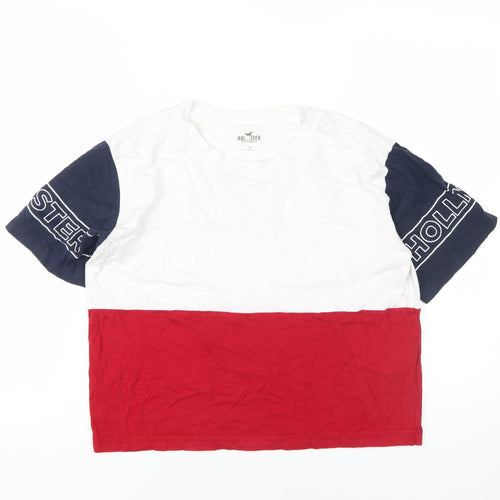 Hollister Unisex Colourblock T-Shirt S - Cotton Crew