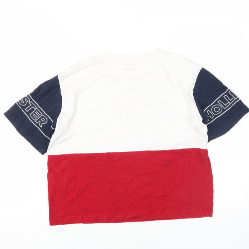 Hollister Unisex Colourblock T-Shirt S - Cotton Crew