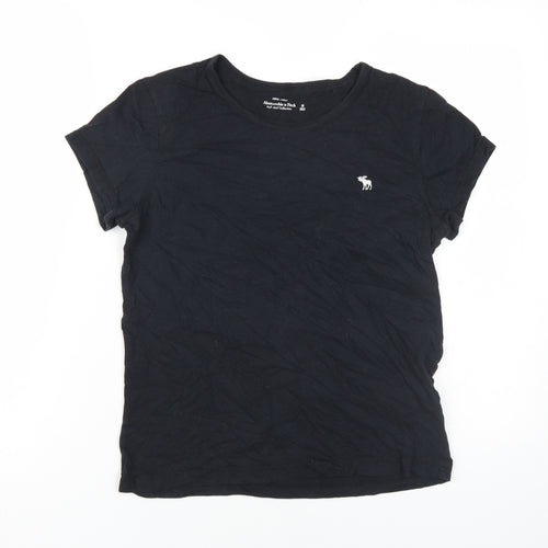 Abercrombie & Fitch Unisex Kids Black T-Shirt M Logo
