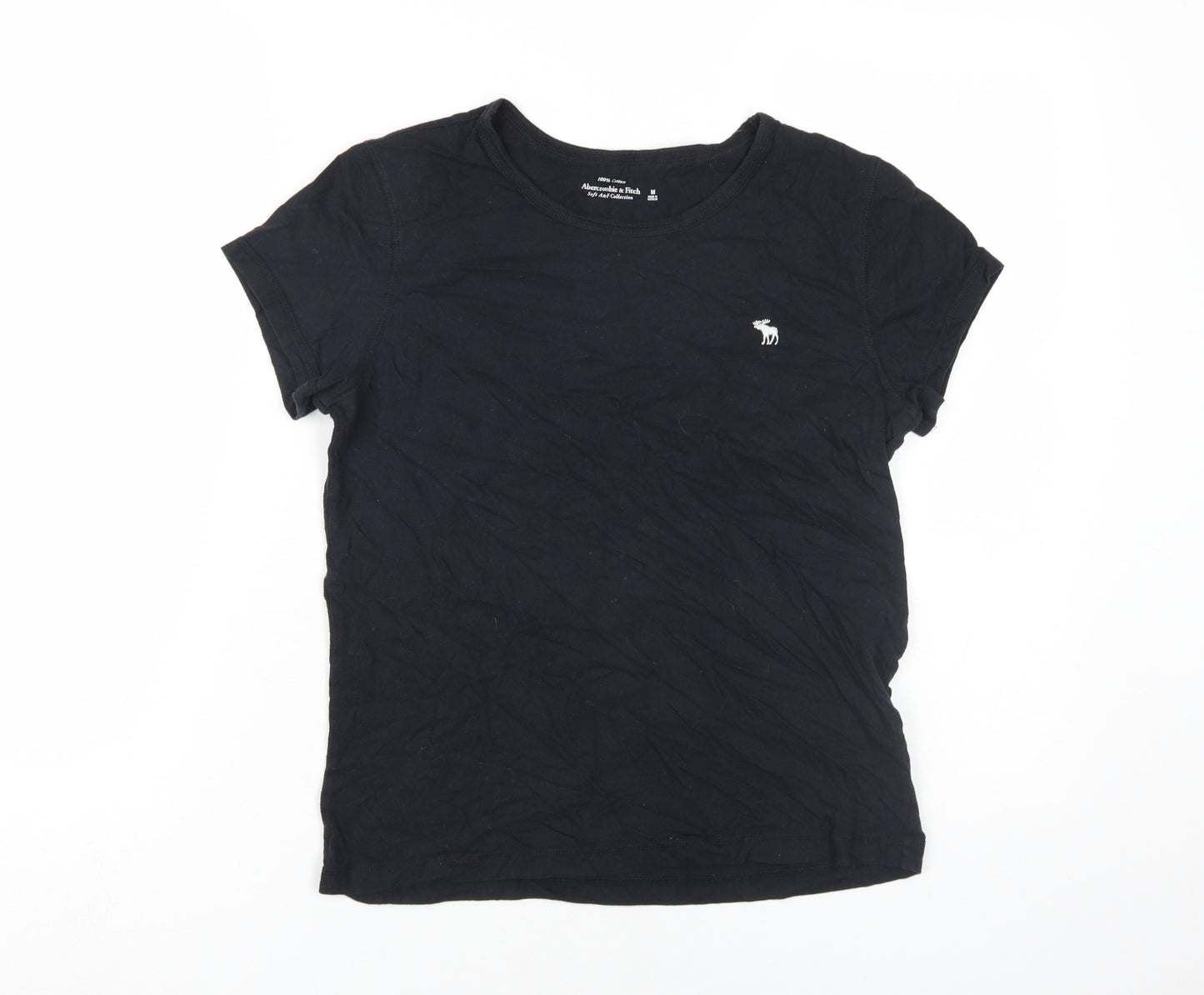 Abercrombie & Fitch Unisex Kids Black T-Shirt M Logo