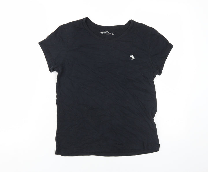Abercrombie & Fitch Unisex Kids Black T-Shirt M Logo