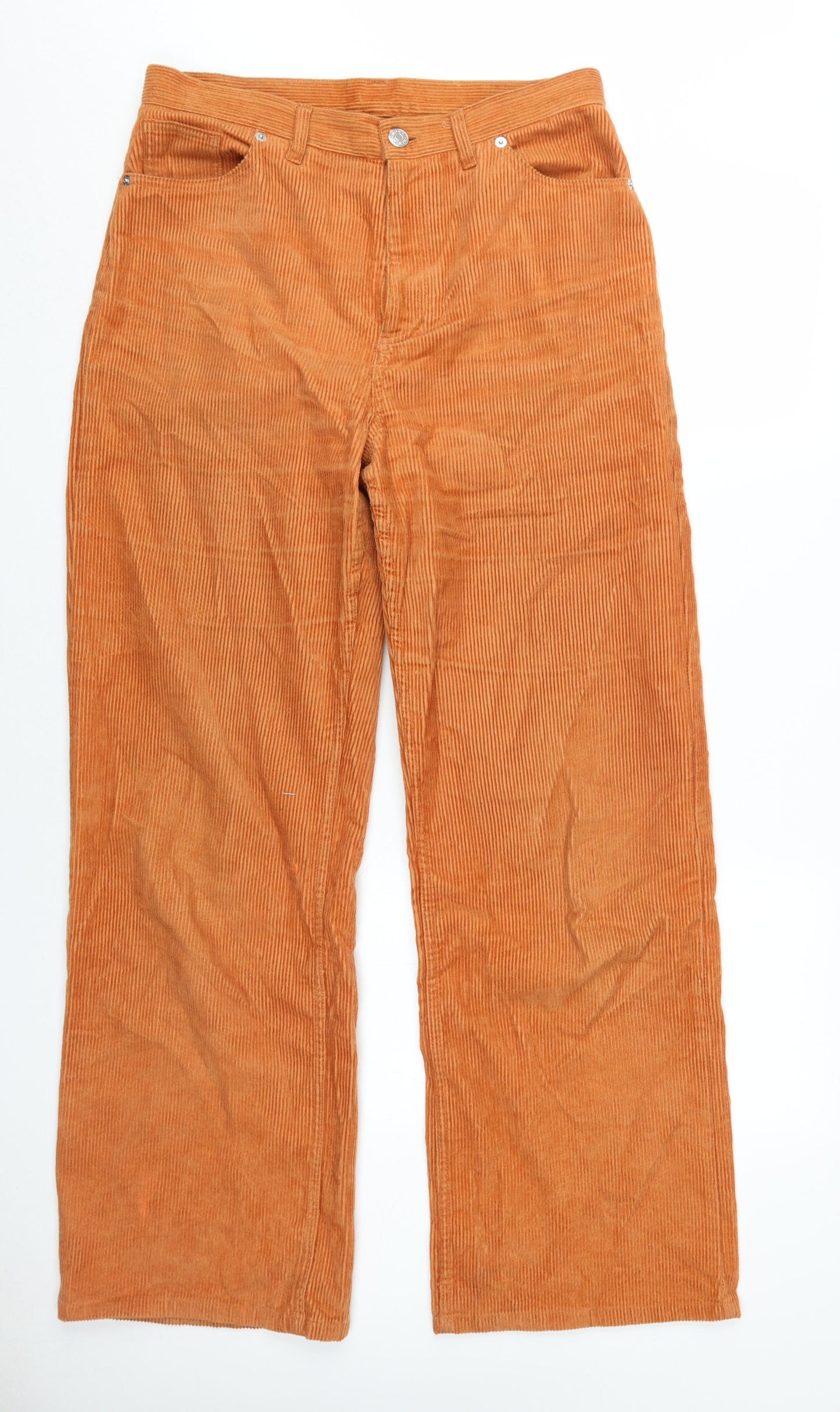 Monki Women's Brown Corduroy Trousers - Size 12