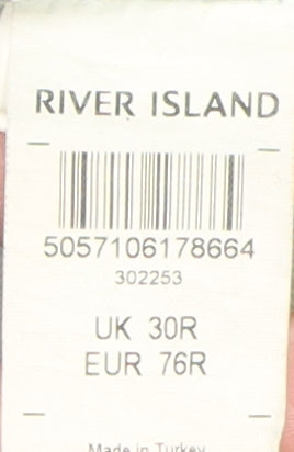 River Island Men's Blue Distressed Skinny Jeans Size 30