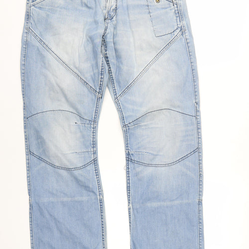 Jack & Jones Men's Blue Straight Jeans Size L
