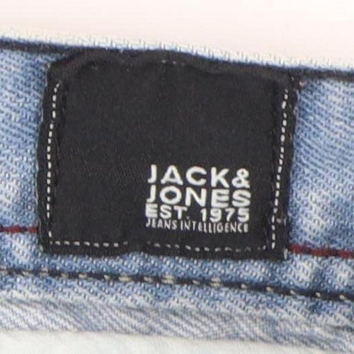 Jack & Jones Men's Blue Straight Jeans Size L
