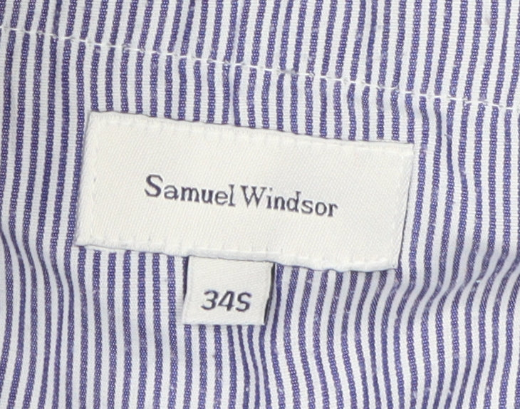 Samuel Windsor Men's Blue Corduroy Trousers 34S