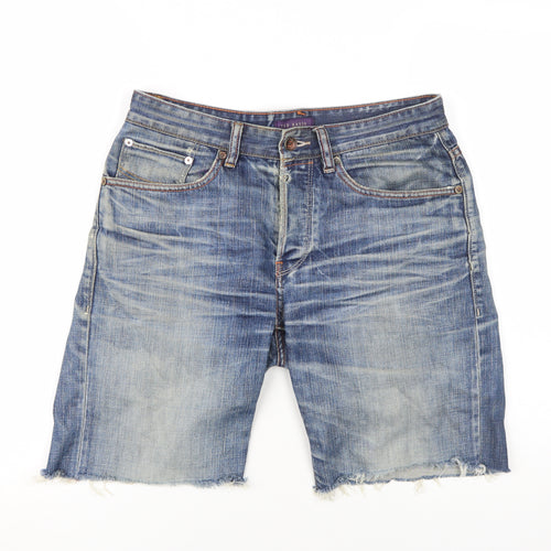 Ted Baker Men's Blue Chino Denim Shorts, Size S
