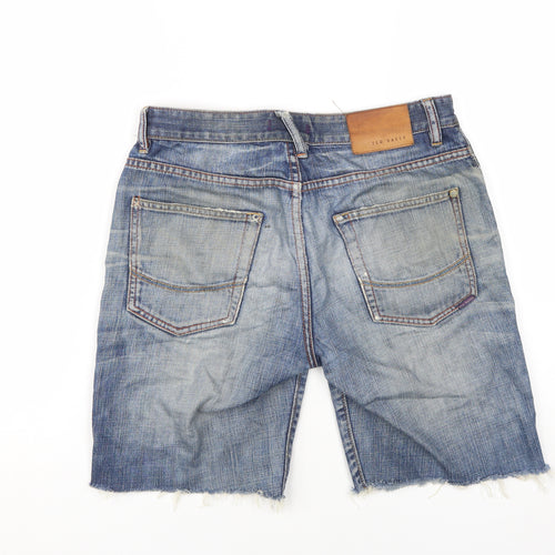 Ted Baker Men's Blue Chino Denim Shorts, Size S
