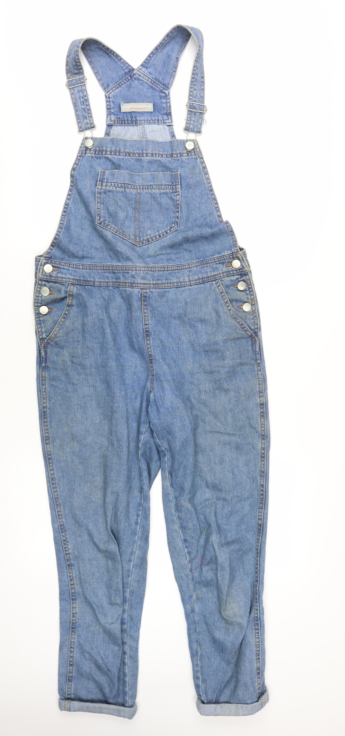 Dorothy Perkins Women Blue Denim Dungaree Size 10