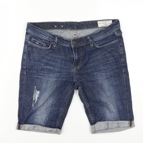 AllSaints Men's Blue Slim Denim Shorts, Size 28