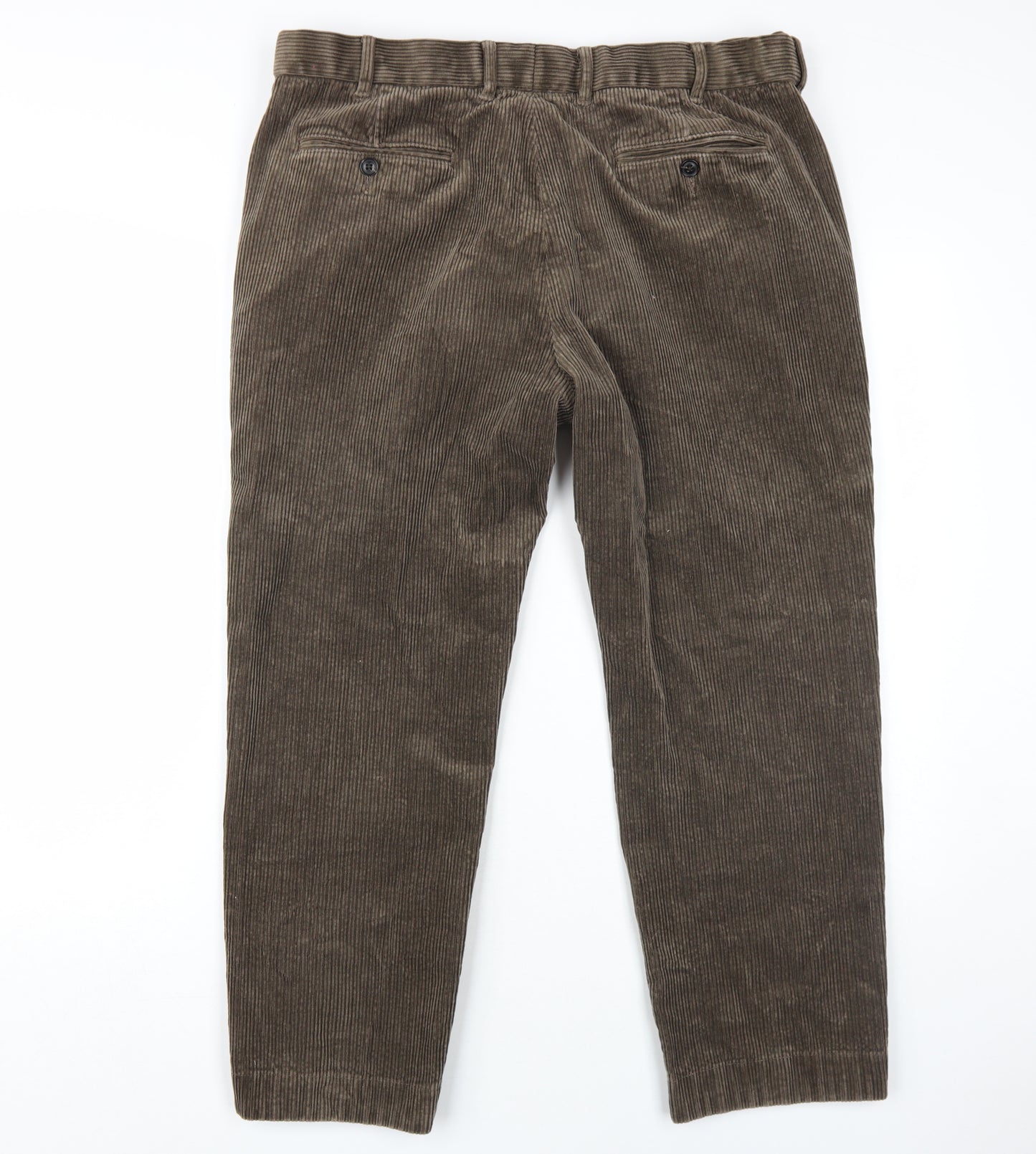 Marks and Spencer Men's Brown Straight Corduroy Trousers