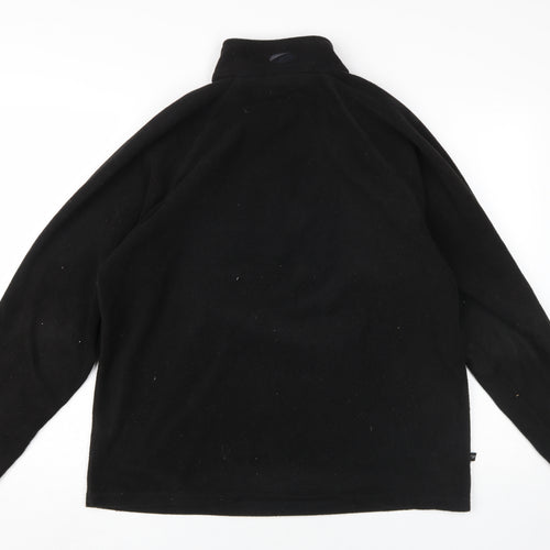 Mountainlife Men's Black Fleece 1/2 Zip Sweatshirt, Medium