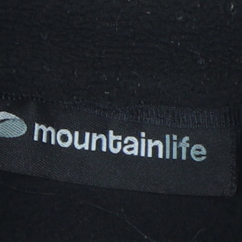 Mountainlife Men's Black Fleece 1/2 Zip Sweatshirt, Medium