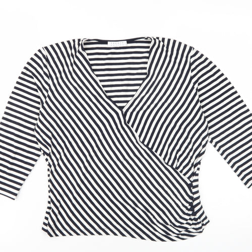 Precis Petite Women's Black Wrap Blouse M Petites